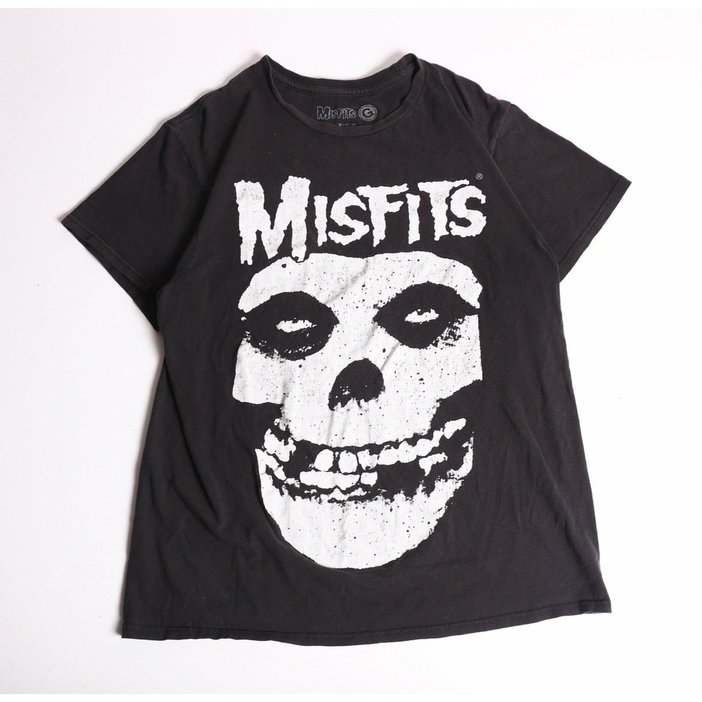 Misfits Fiend Skull Graphic T-Shirt Mens Medium Black Punk Rock Band Tee
